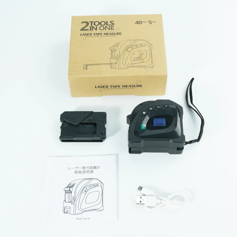 Nahom Digital Laser Rangefinder Tape Measure with LCD Digital Display