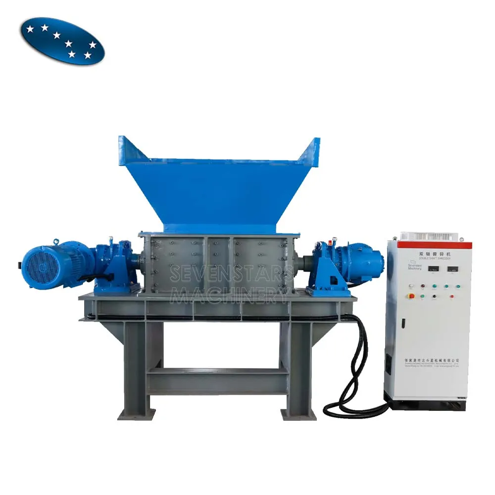 plastic pe pp hard plastic twin shaft shredder machine/plastic woven bags recycling shredder