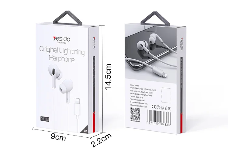 YESIDO YH36 Wholesale Price Hifi Headphone Handfree original In-Ear Sport Stereo Earphone With Mic