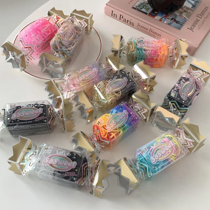 CLARMER New Fashion Summer Women Girls Kids Hair Accessories High Elastic Disposable silicone rubber band hair tie