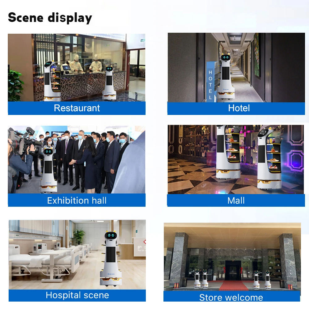 Anseboo Fast Food Delivery Robot Autonomous Smart Commercial Meal Delivery by Robot Self Driving With Screen For Restaurant