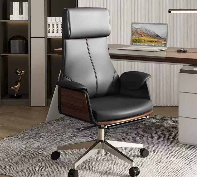 Luxury wooden boss leather office chair fashion design office furniture president CEO general manager office chair