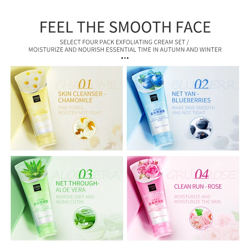 100g SENANA face scrub Peeling Gel aloe blueberry facial exfoliating gel face scrub cleanser