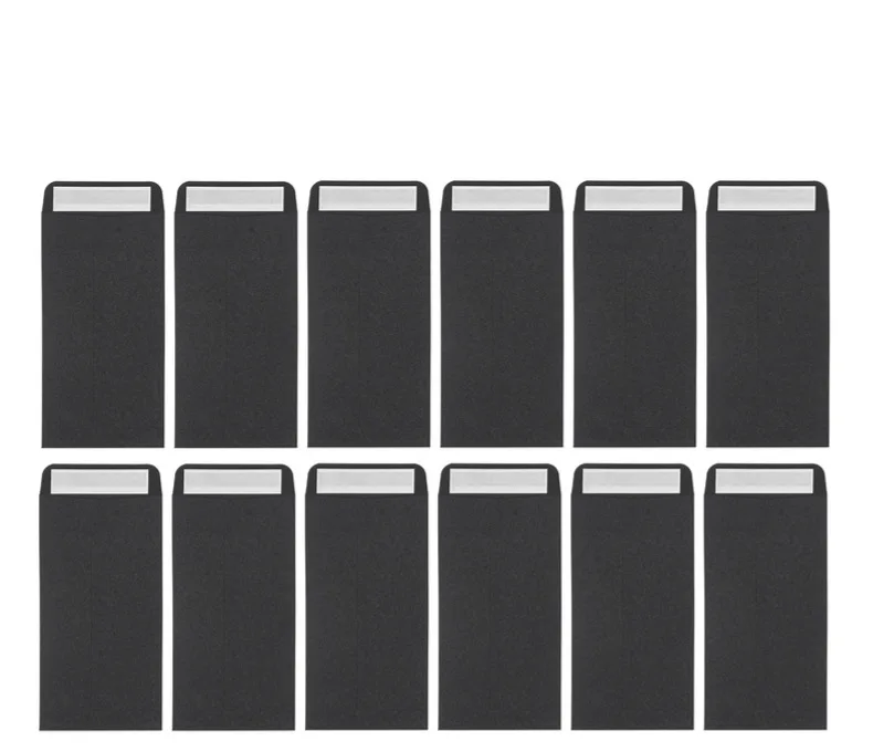 Factory wholesale 3.5X6.5Inch paper envelope Chinese style black card envelope invitation kraft envelope