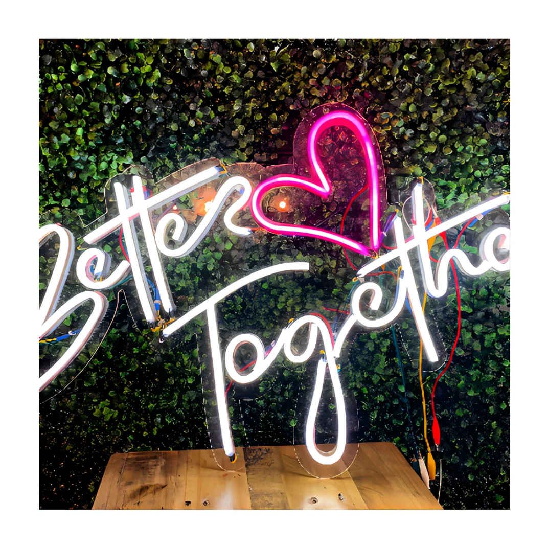 Free Design Custom Neonlicht Warm Romantic Neon LED light Letter Neon light LED Wedding Custom Neon Sign