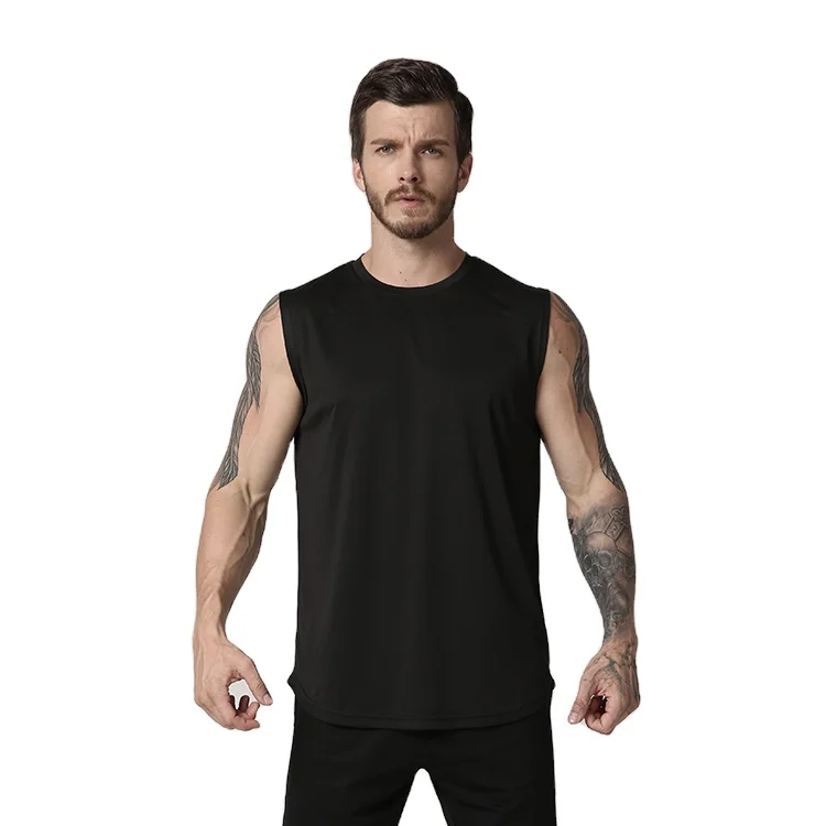 
wholesale plain sleeveless tshirt men bodybuilding tank top 