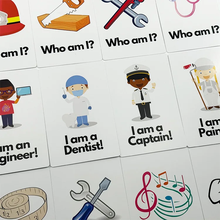 Eco Friendly Custom Personalized English Math Kids Learning Flash Card Game Alphabet Sight Word Flash Card For Baby Children