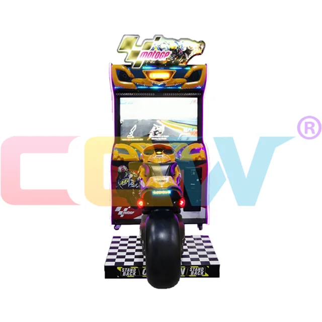 CGW Moto Arcade Game,Racing Moto Game Simulator,Coin Operated Arcade Motorcycle for Kids