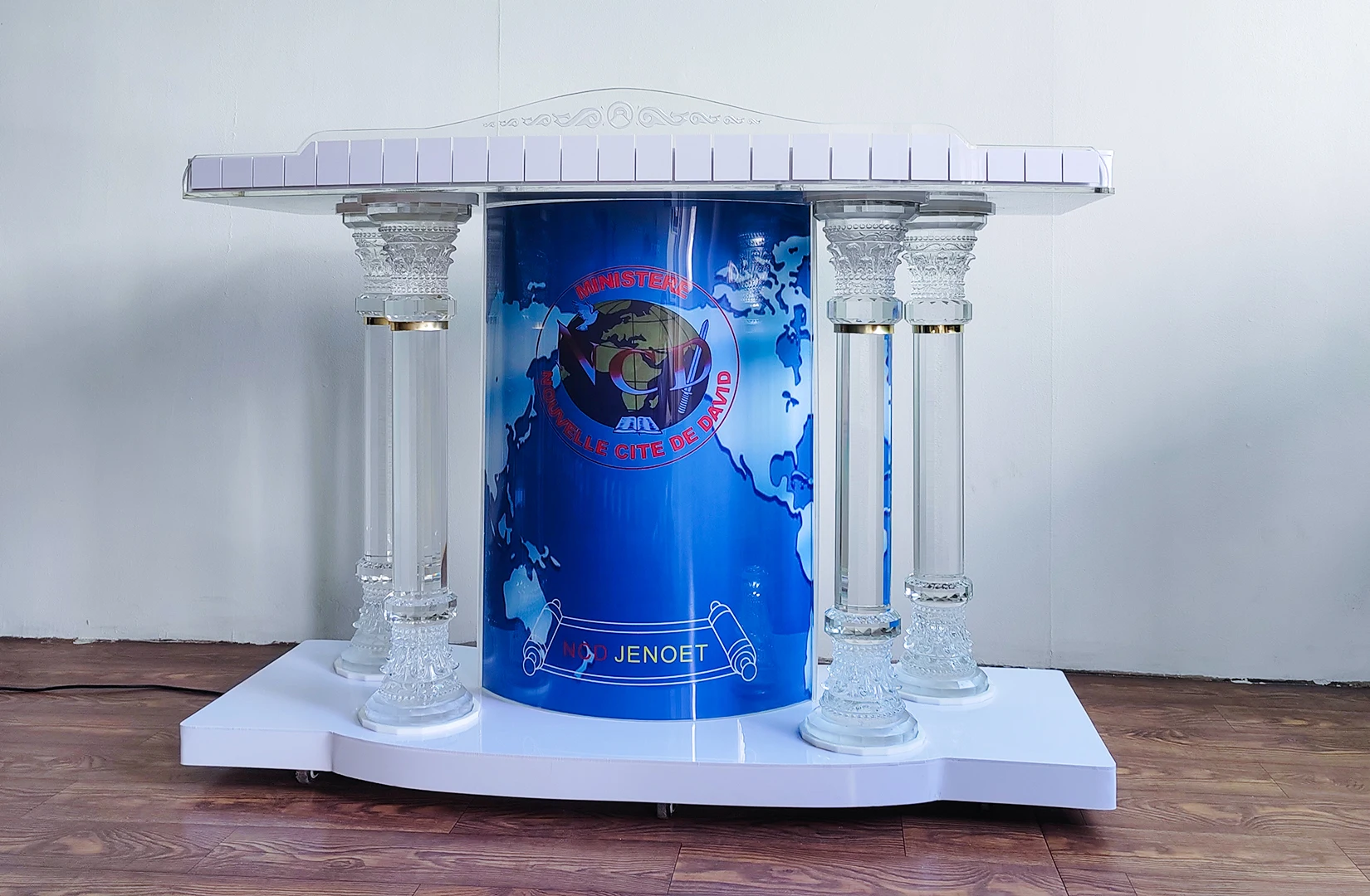 Transparent acrylic podium multi-purpose host platform podium podium detachable welcome conference signing desk