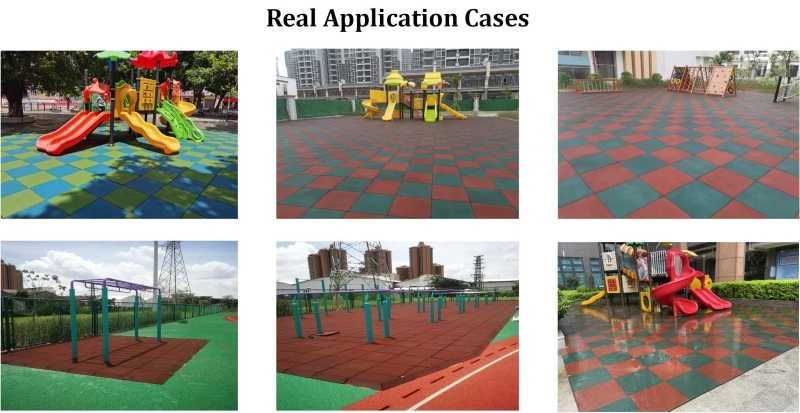 Popular Interlocking Outdoor Safety Rubber Floor Mat for Playground for Sporting-Goods-Recreation Gym Playground School