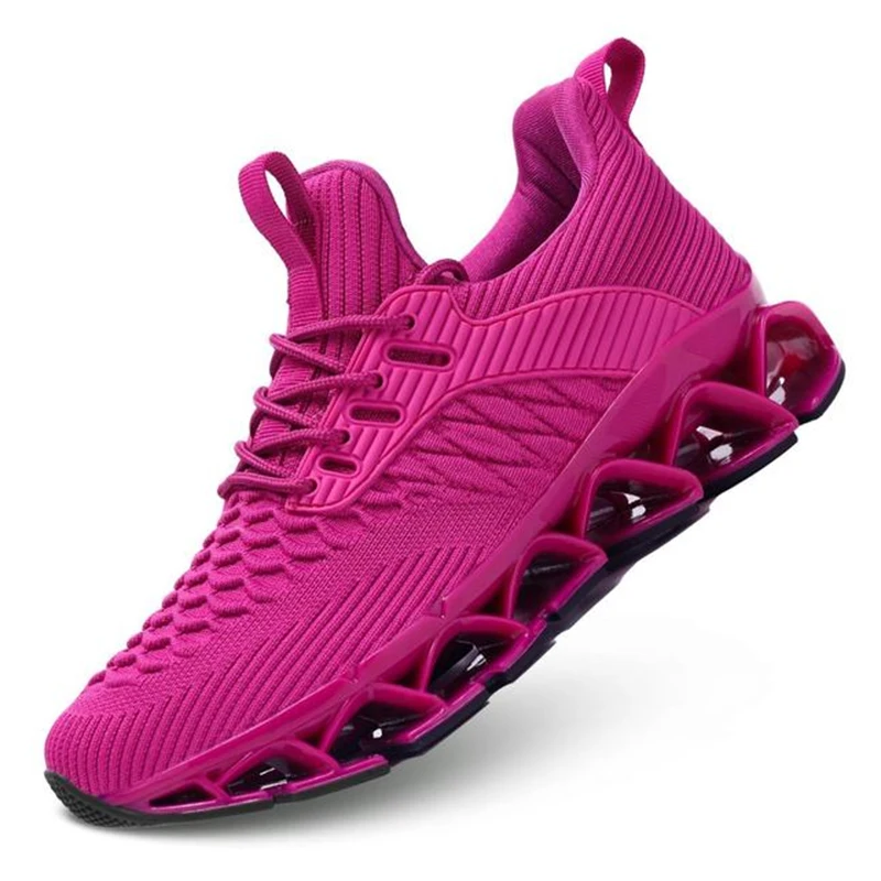 2024 Lace Up Breathable Mesh Gym Sports Running Shoes Blade Sneakers Outdoor Sporty Round Toe Trainers for Men and Women