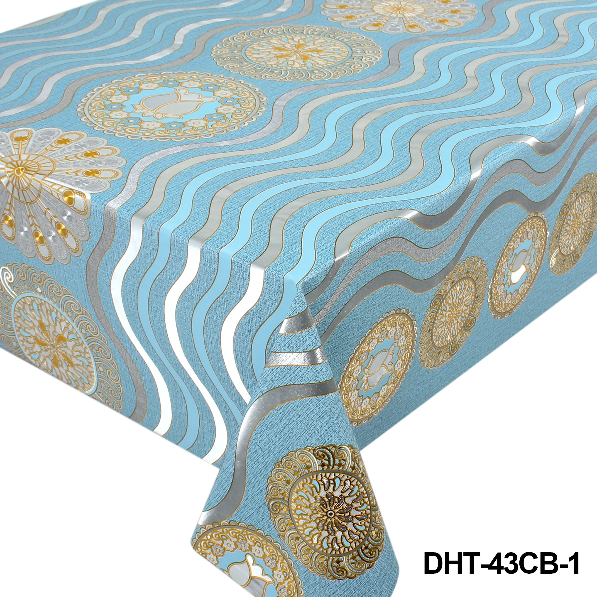 Polyester Backing PVC Embossed Oilcloth Tablecloth