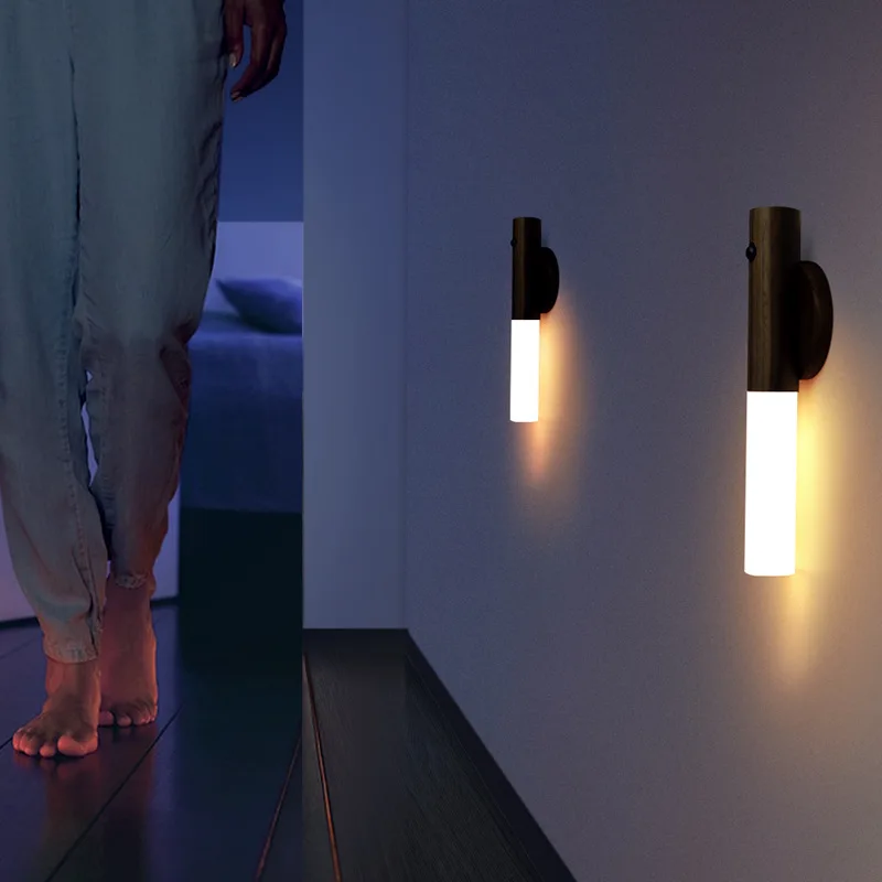 Automatic Human Body Smart Sensor Light Household Intelligent USB Charging LED Induction Lamp Night Light for Corridor Hallway