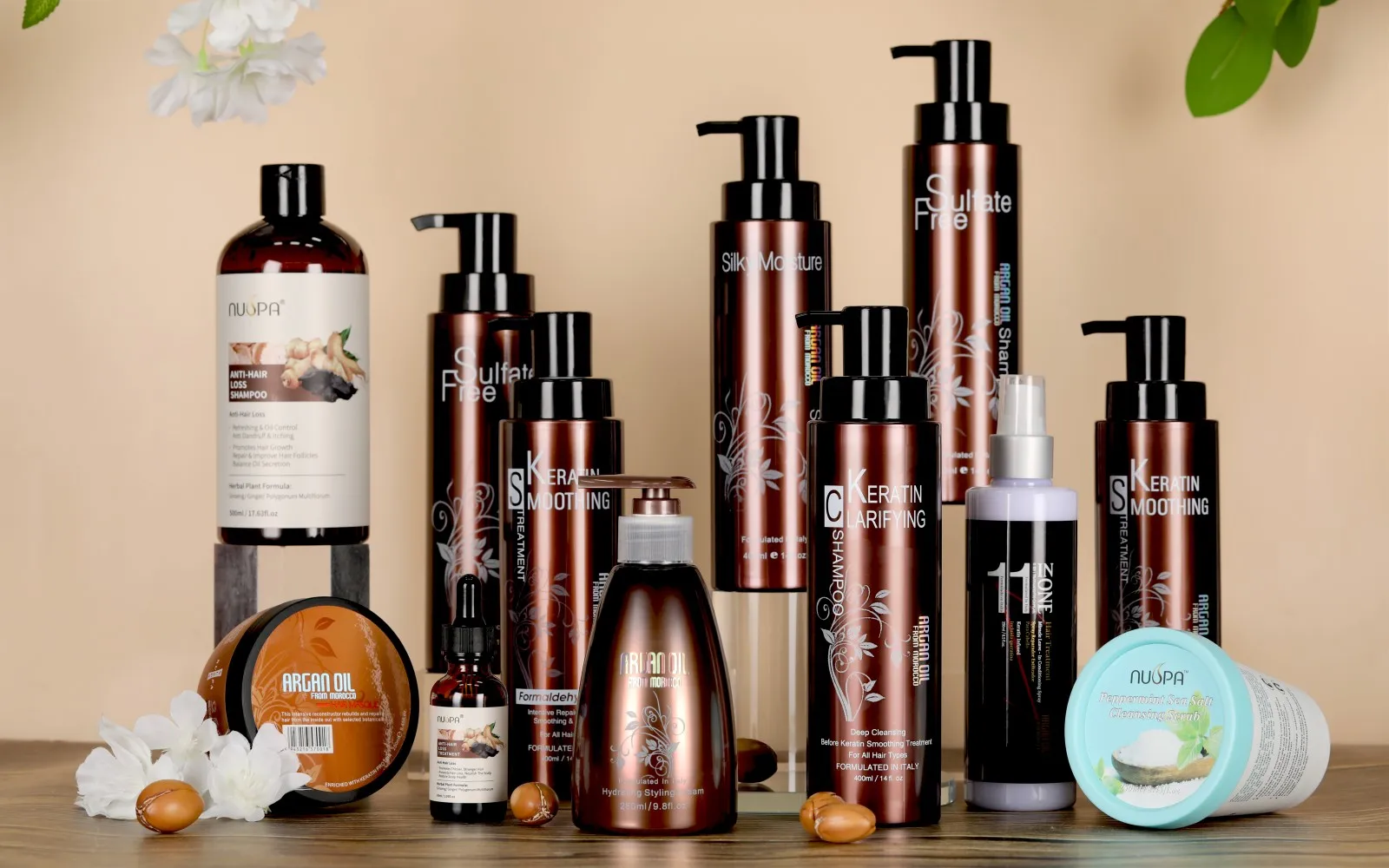 Оптовая продажа продукты для ухода за волосами без сульфата арганового масла органический Кератиновый шампунь и Кондиционер