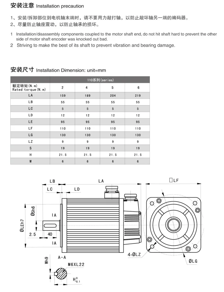 China Manufacturer 110ST-M05030 1.5kw 230 Volt Electric Ac Servo Motor For Mini Lathe