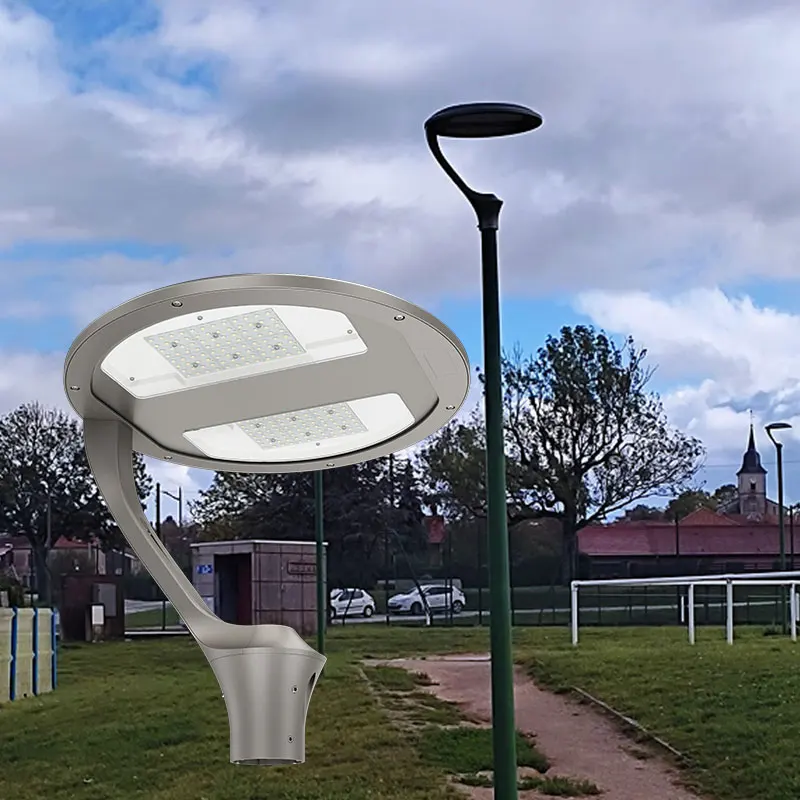 Single arm street garden pole post lights outdoor street lamp yard light 30w-150w led intelligent street lighting