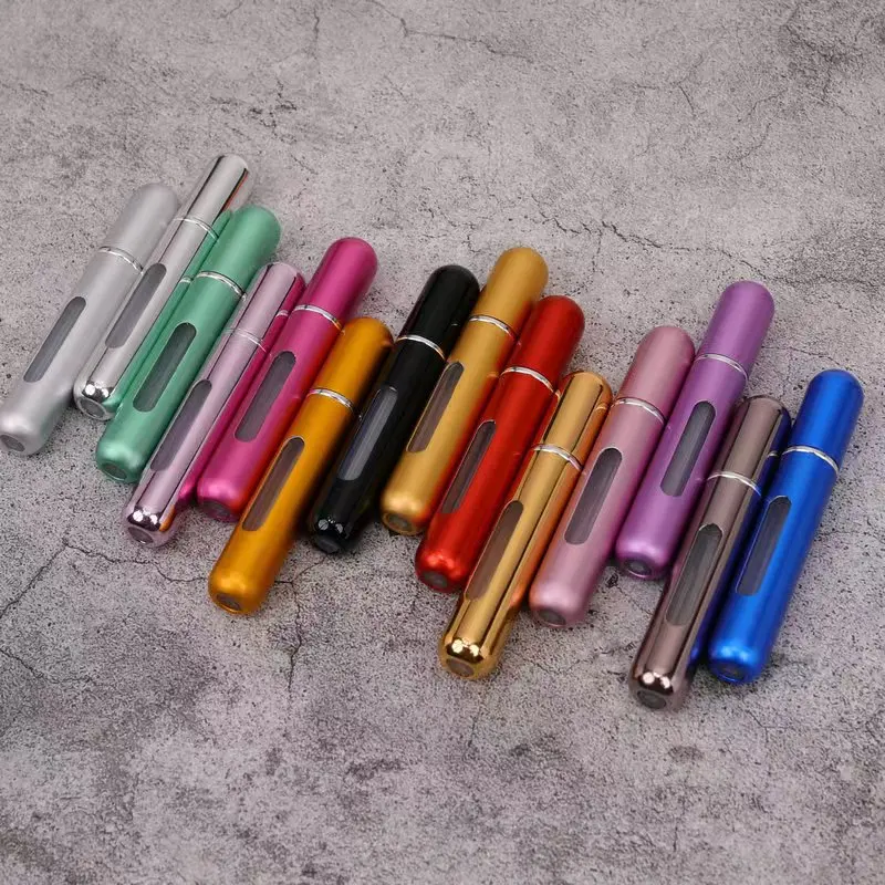 Wholesale Colorful UV 8ML Mini Perfume Spray  Pump Bottle For Cosmetic Liquid Dispensing Essential oil Container