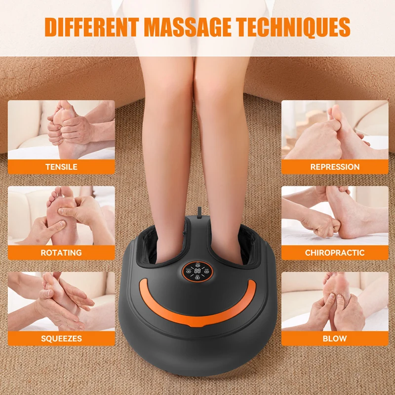 TODO Electric Foot Massage Machine Masaje De Pies with Heat Smart Pulse Ems Shiatsu Electromagnetic Wave Foot  Reflexology Tool