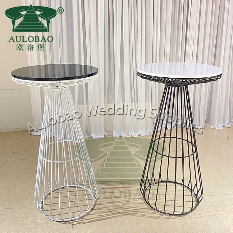 Bar furniture iron metal round bar height table night club