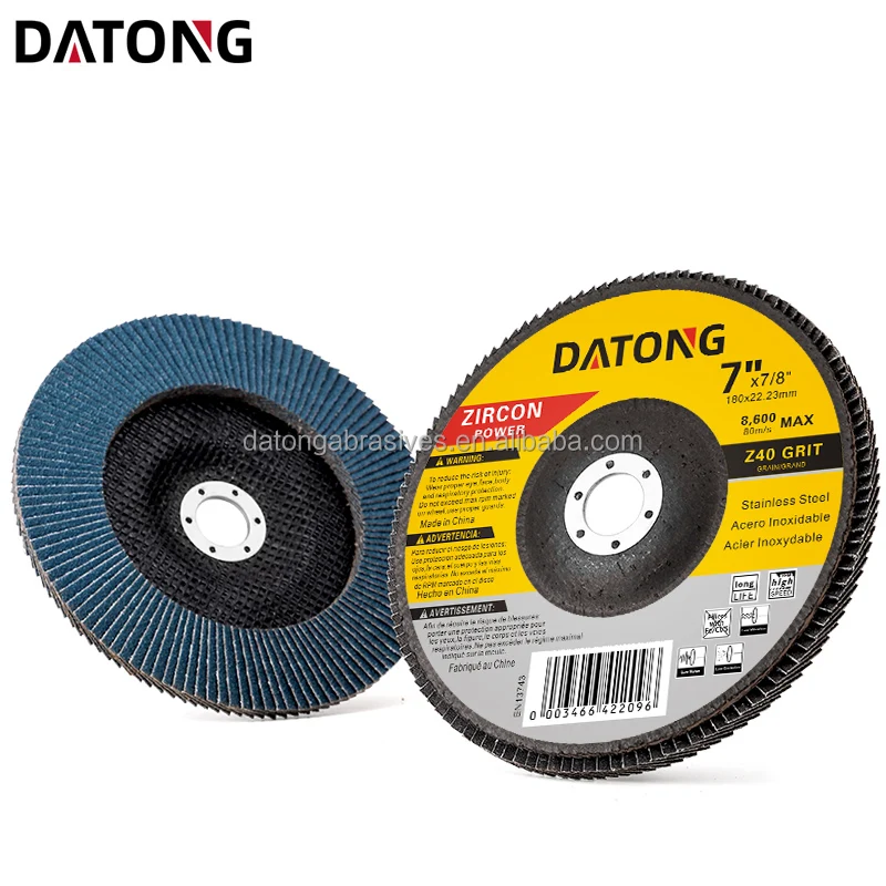 Datong factory flap wheel 150x22mm 6x7/8inch Grit 180 diamond flap disc high density calcined for metal Grinding Wheel