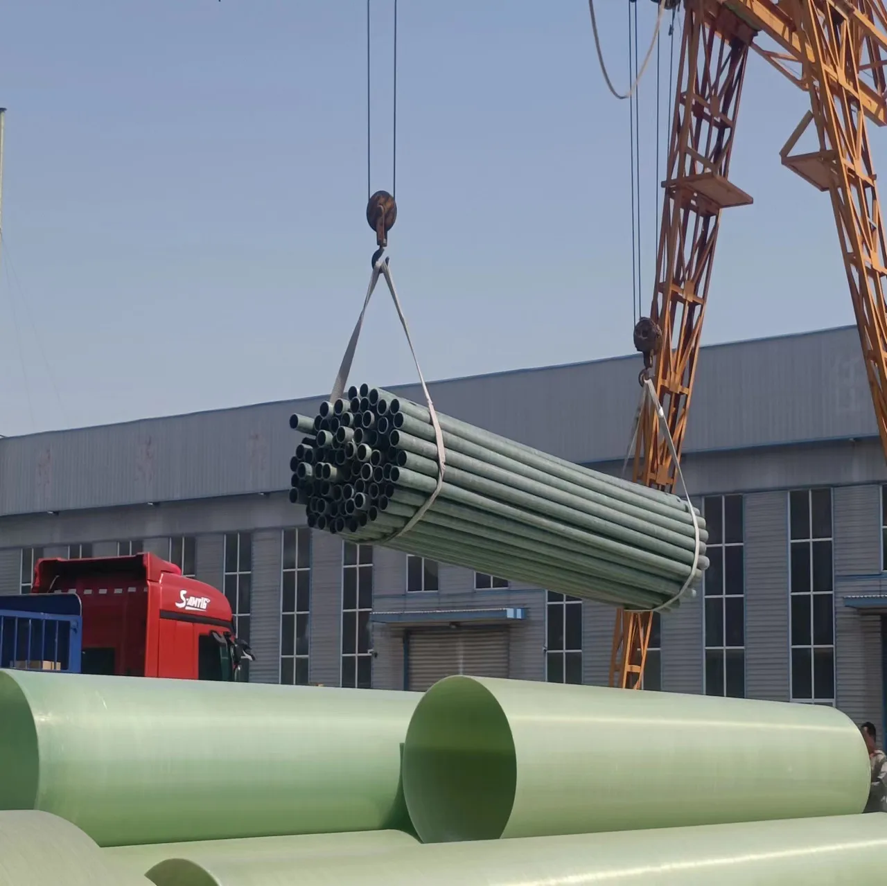 Customized Fiberglass Pipe Fittings DN200 Fiberglass Epoxy Pipe Thickened Wound Fiberglass Pipe