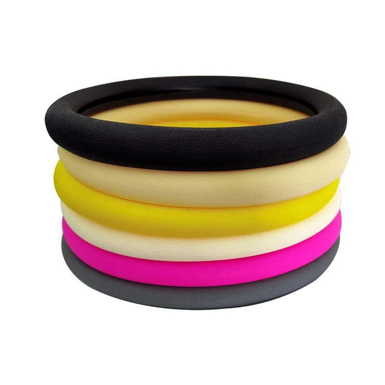 Custom logo universal reusable car silicone steering wheel cover flexible