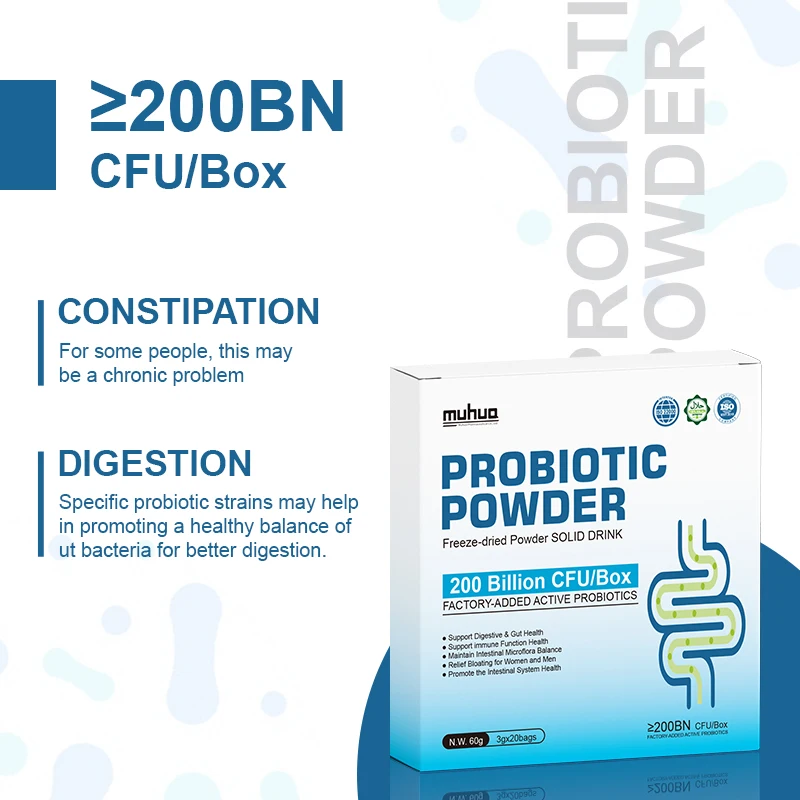 OEM processing logo Bifidobacterium regulating gastrointestinal and immune enhancing probiotic freeze-dried powder
