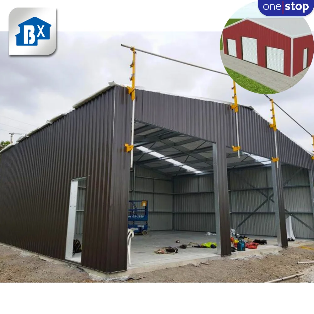 ONE-STOP Service Steel Structure Car Garage Steel Motorbike Garage , Prefabricated Steel Structure Building Garage