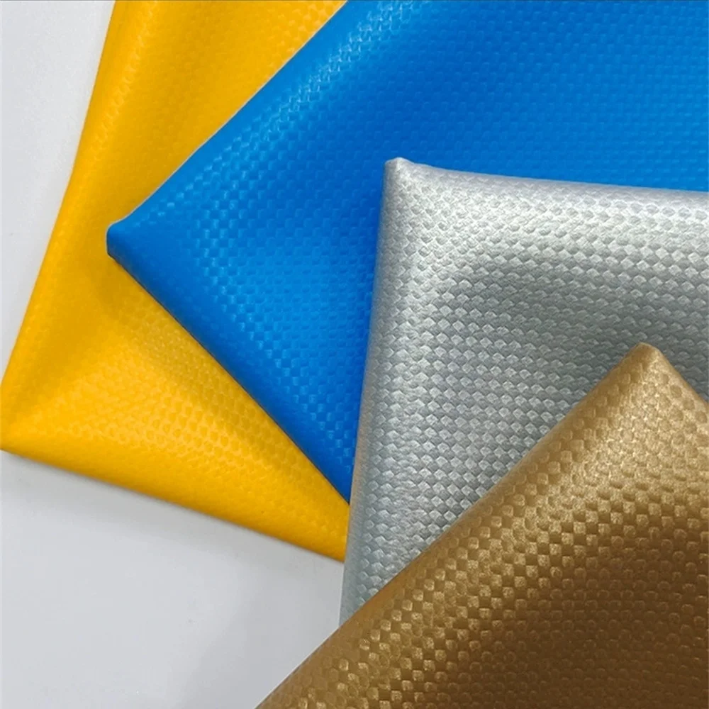 Check carbon PU leather 0.9mm woven backing PF1244  anti mildew durable use for bag chair and car seat