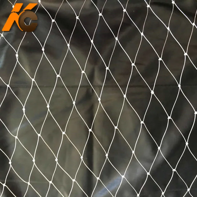 Factory nylon HDPE Knotted bird netting transparent or black monofilament balcony protection net cat safety net