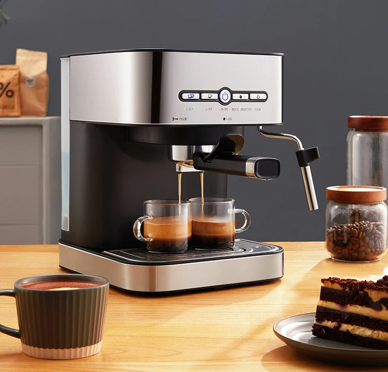 Home Use 1.25L Removable Water Tank 15 Bar Espresso Coffee Maker Machine for Cappuccino