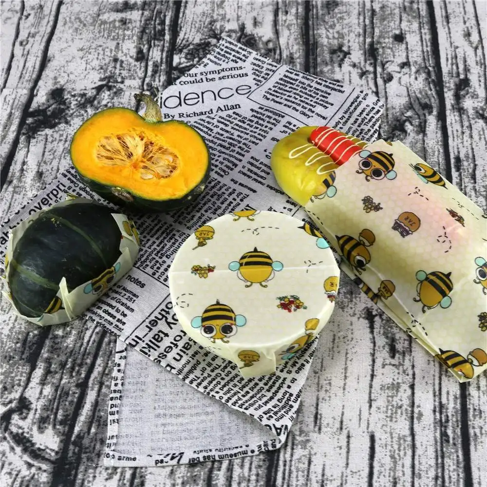 Eco Friendly Sandwich Cartoon Fox Beeswax Food Wraps/Reusable Bees Wax Food Wrap