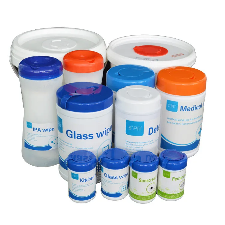 canisters packing cleaning wet wipes