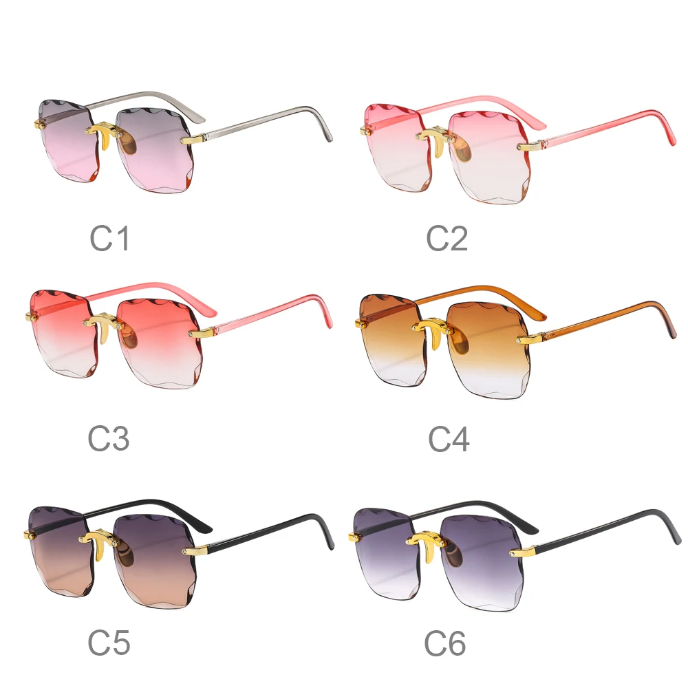 New trend gradient color sunglasses retro fashion sunglasses women European and American ins two-tone glasses