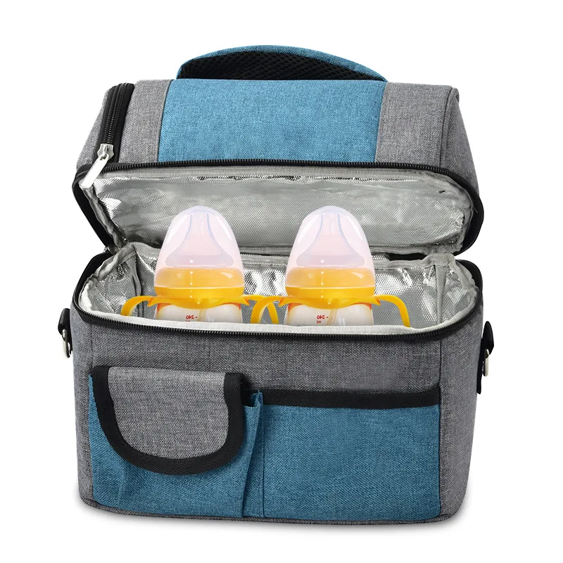 Hot Sell Kaijie Custom Insulated Breast Milk Baby Bottle Cooler Bag Freezable Breast milk Baby Bottle Cooler Bag