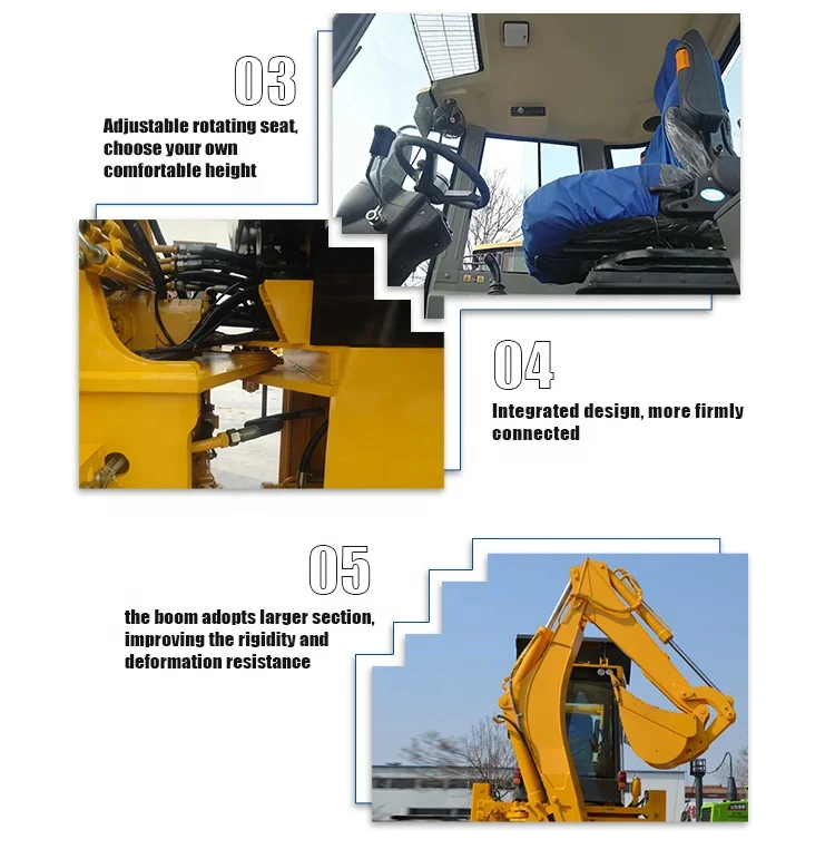 China top brand manufacturer New mining and agricultural Multi-function 4x4 wheel drive backhoe loader for sale