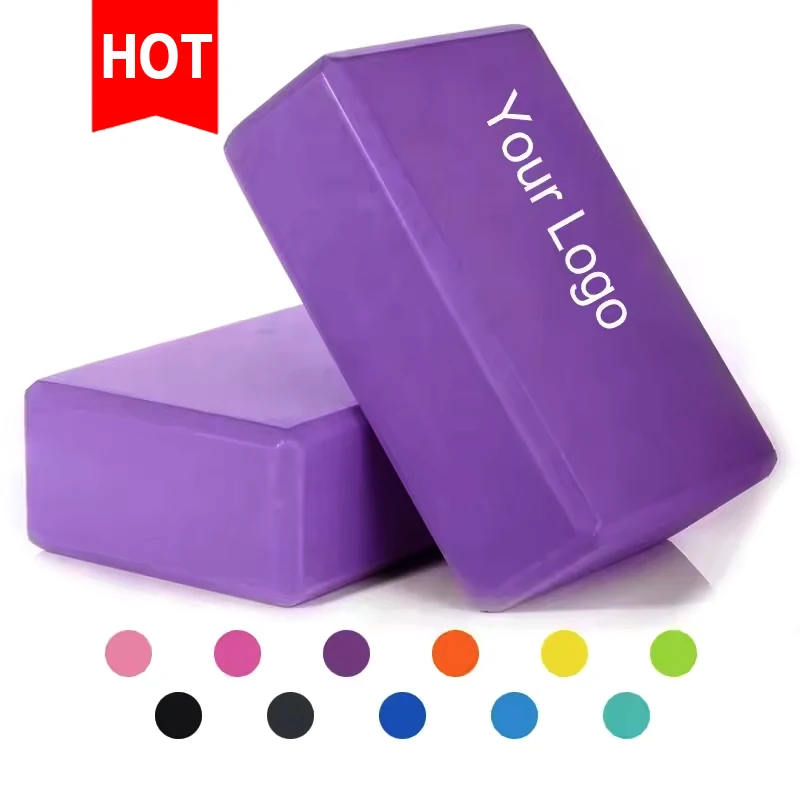 Wholesale Professional High Density Premium EVA Foam Blocks Lightweight Yoga Articles Eco Friendly Yoga Bricks with Your Logo