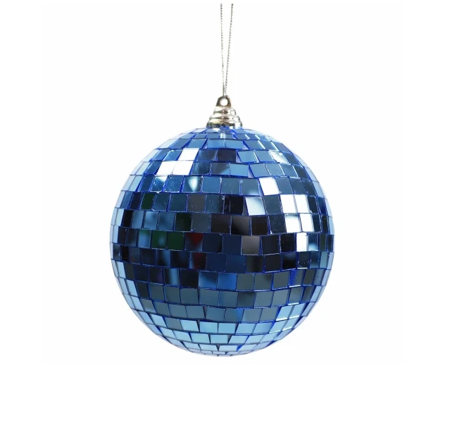 Cheap Christmas Party Supplies Laser Silver Glass Ball Hanging Tree Decoration Christmas Disco Mirror Balls