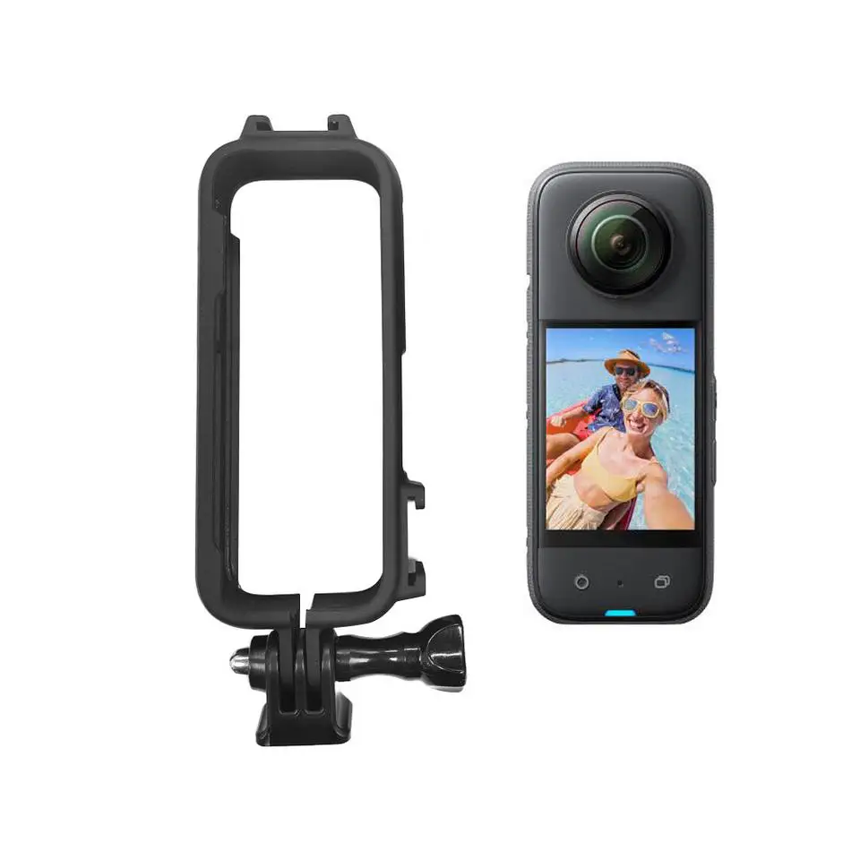 Frame Cage Housing Case Including Protective Lens Cap Adapter Mount Bracket For Insta360 X3 Cams
