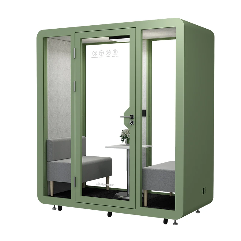 Working remotely soundproof booth studio box customized soundproof meeting pod large size soundproof conference room dividers