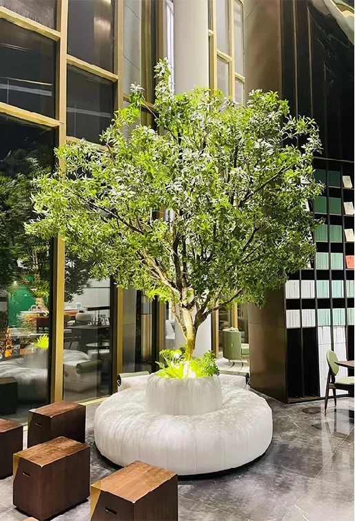 Customized Handmade DIY Fake  Green Leaves Japanese Andromeda Artificial Pieris Japonica Tree For Interior Home Mall Decoration