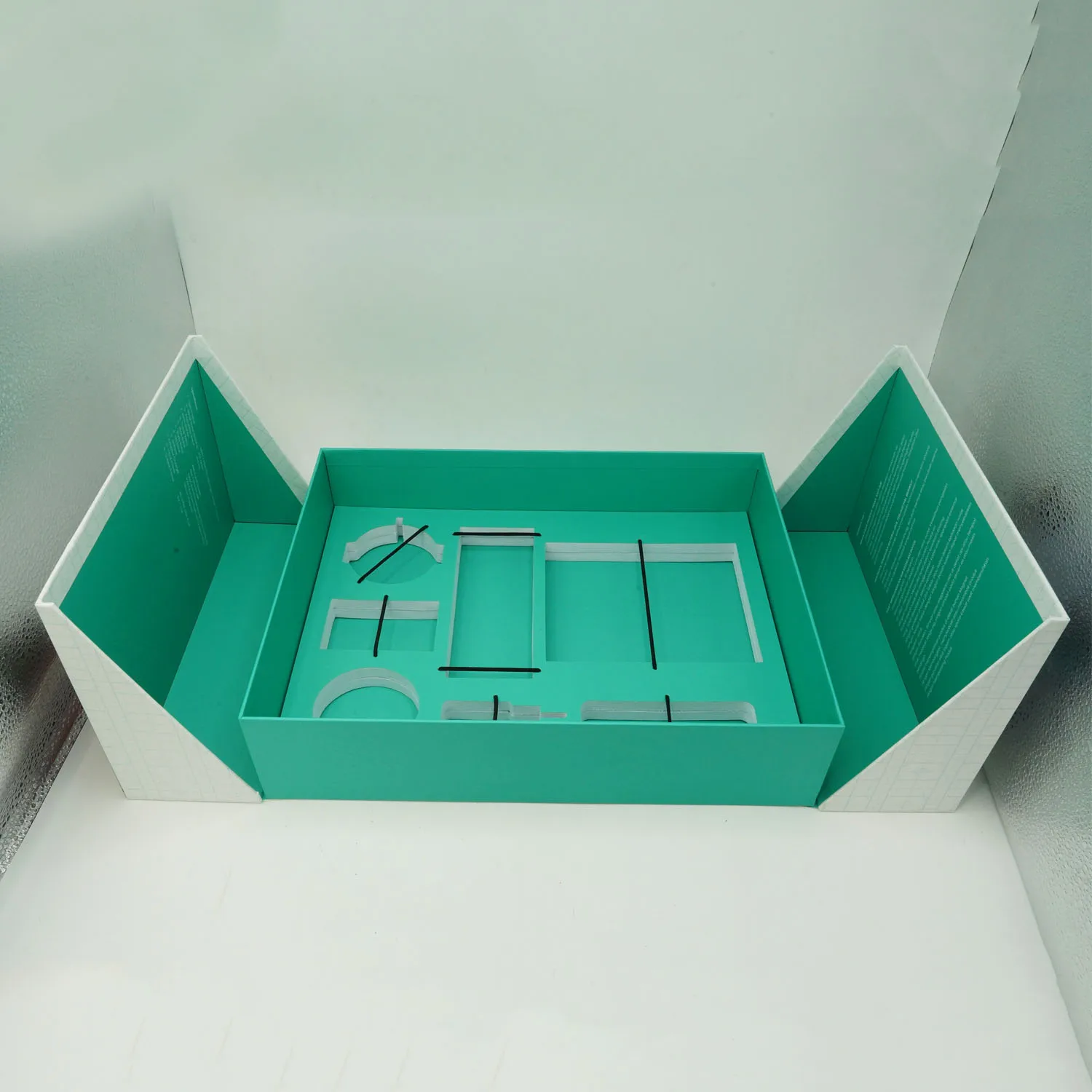 Customized Luxury Water Bottle Paper Box Packaging Printed Logo Two Double Door Rigid Box