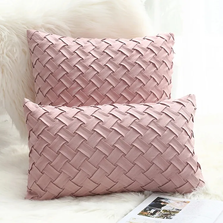 Cushion covers print sofa chair cushion cover handmade deerskin velvet woven pillowcase OEM ODM