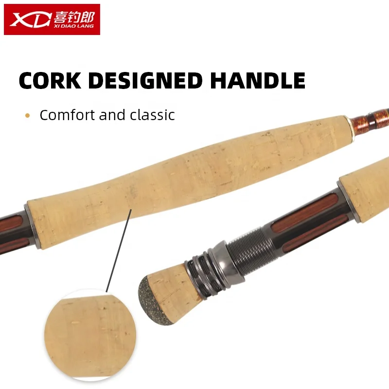 XDL customized OEM 4 sections 9ft  93g cheap carbon fiber graphite cork handle sock fishing combo blanks fly rod