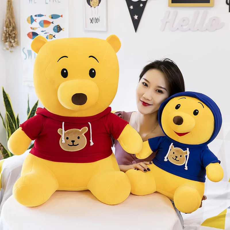 Wholesale Cute Cartoon Winny Plush Toy Animal Stuffed Plushies Cartoon Sitting Bear Pig Tiger Donkey Plush Toy Pillow Doll