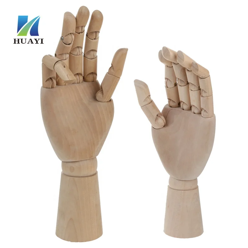 12inch Joint Wooden Hands Model For Arts Students Painting  wooden 3D hand body artists model jointed articulated wood