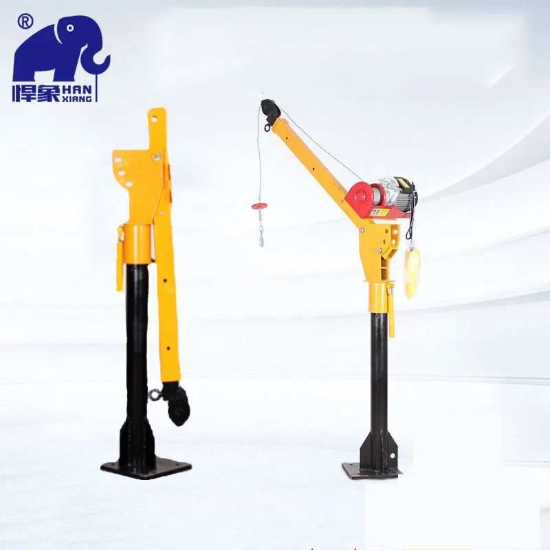 Electric Winch Mounted Lift Crane on 500kgs/1000kgs Small Pickup Truck New Condition Core Motor Gear Bearing Gearbox Components