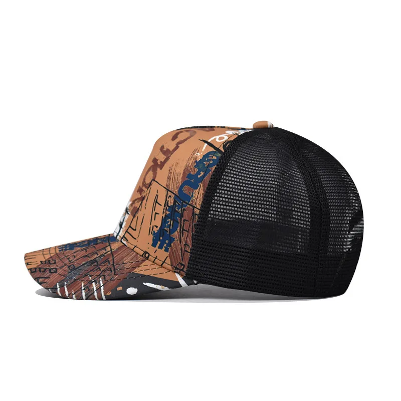 Cheap Sun Visor Snapback Hip Hop Mesh Hats Custom gradient Trucker Cap