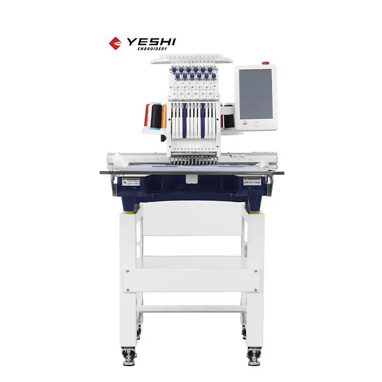 Лучшая вышивальная машина YESHI 1201CT компьютеризированная для одежды с одной головкой