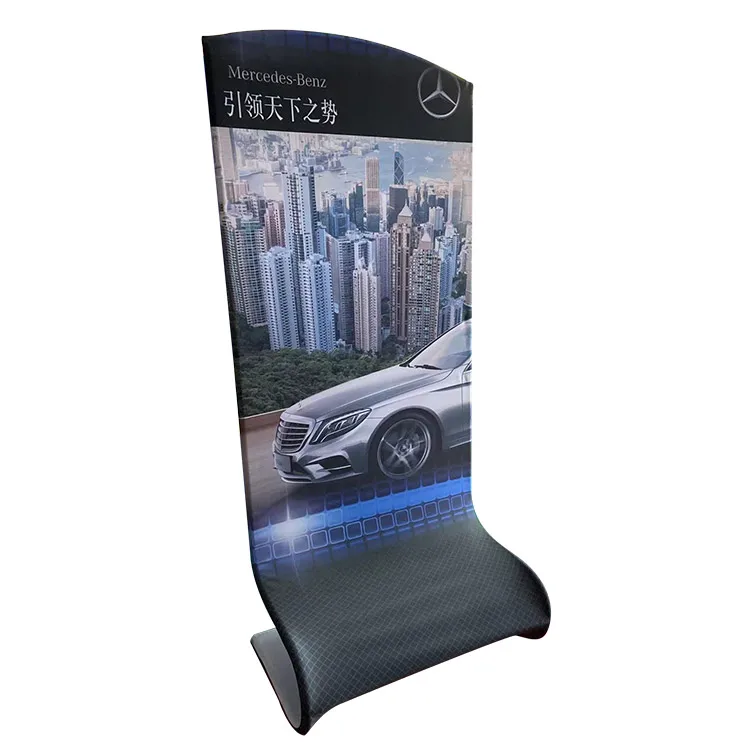 
Quick Tension Fabric stand Retractable Portable Aluminum Tube Trade Show Banner Stand Display For Exhibition 